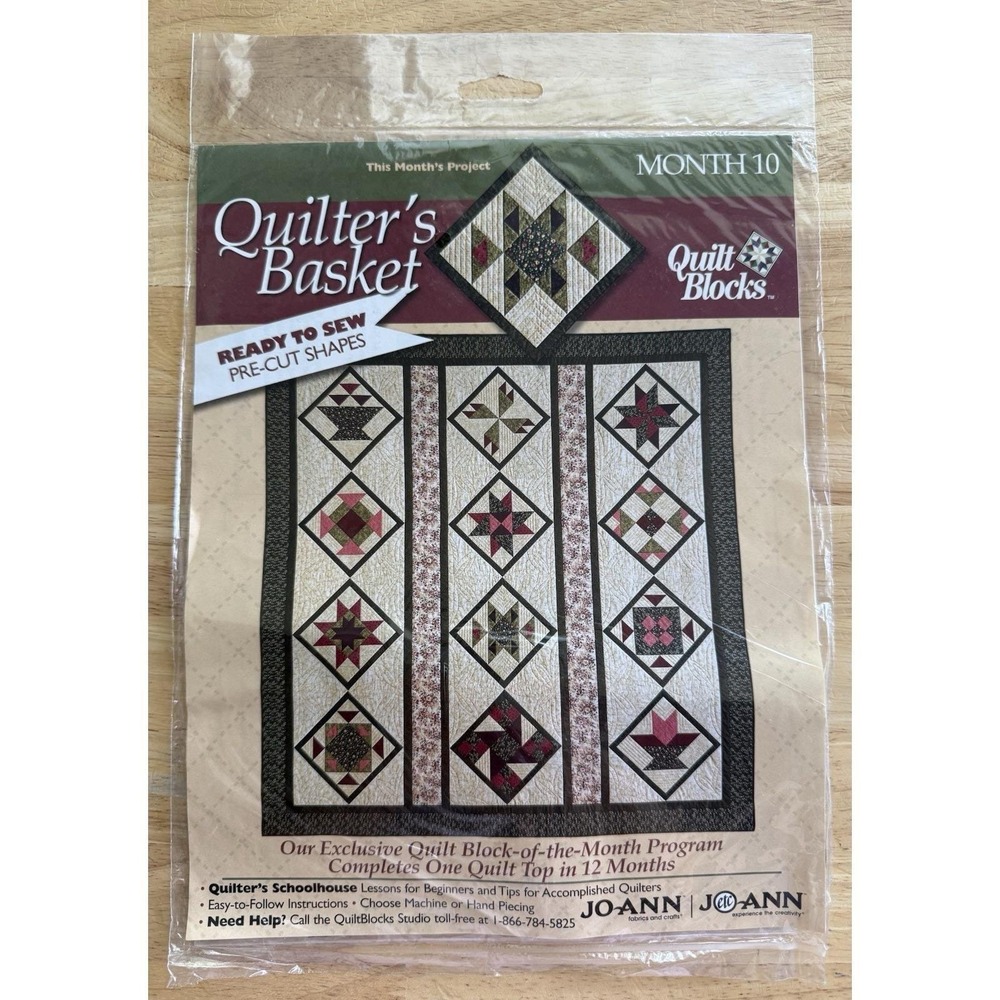 Joann Quilter's Basket Quilt Block Of The Month Kit # 10 Cat's Cradle